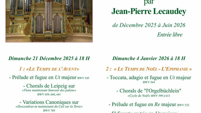 Affiche du Festival Organa 2025-2026