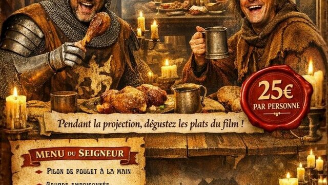 Affiche Soirée repas cinéma : Les Visiteurs à Mouriès 10.04.26